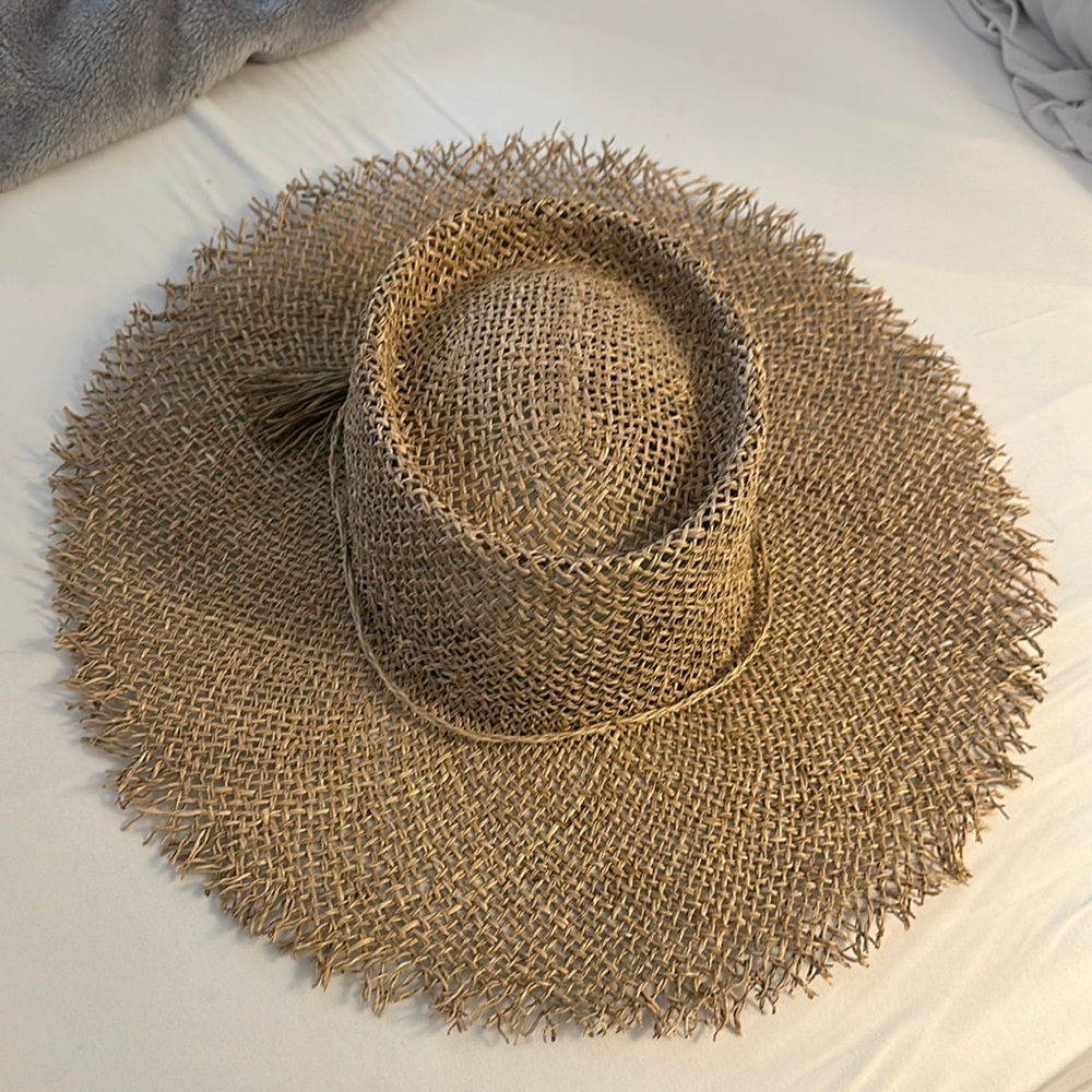 Elegant Brown Woven Sun Hat